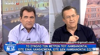 Νίκος Νικολόπουλος: «ΒΡΟΧΗ» ΟΙ ΦΟΡΟΙ ΤΟΝ ΣΕΜΠΤΕΒΡΙΟ