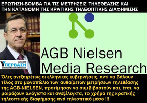 ΕΡΩΤΗΣΗ-ΒΟΜΒΑ Ν. ΝΙΚΟΛΟΠΟΥΛΟΥ ΓΙΑ AGB-NIELSEN & ΚΡΑΤΙΚΗ ΔΙΑΦΗΜΙΣΗ !!!